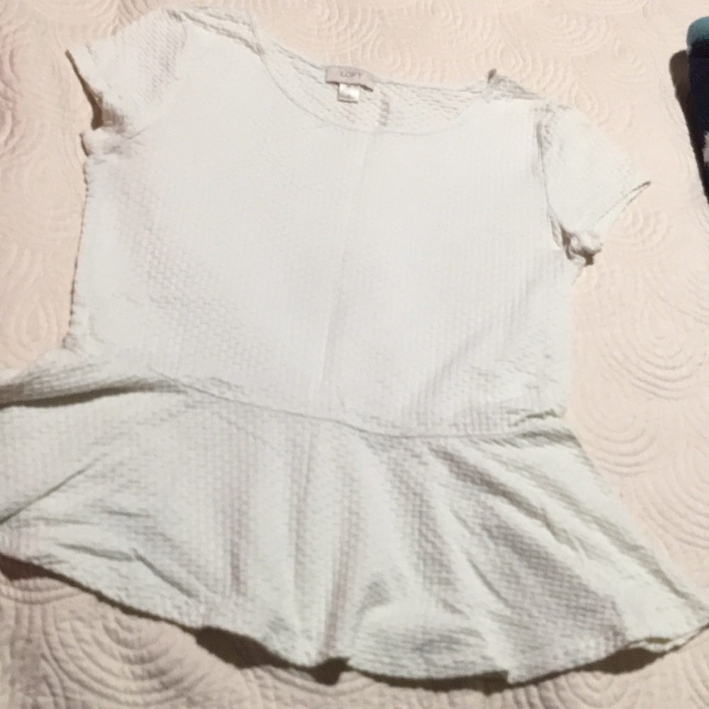 White peplum top